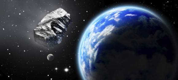 Simulación ilustrada de un asteroide en el espacio. Getty Images. 