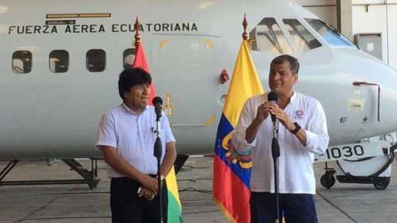 Presidente de Ecuador, Rafael Correa, y su par boliviano, Evo Morales. Foto: Presidencia de Ecuador.