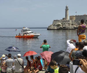 La lanchas harán exhibiciones a lo largo del Malecón. Foto: Marcelino Vázquez/ ACN/ Archivo.