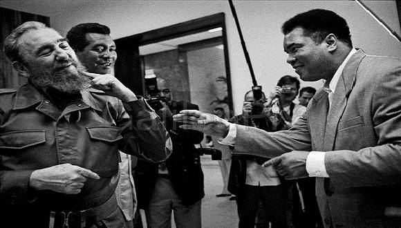  Muhammad Ali, junto a Fidel Castro y Teófilo Stevenson. Foto: Archivo.