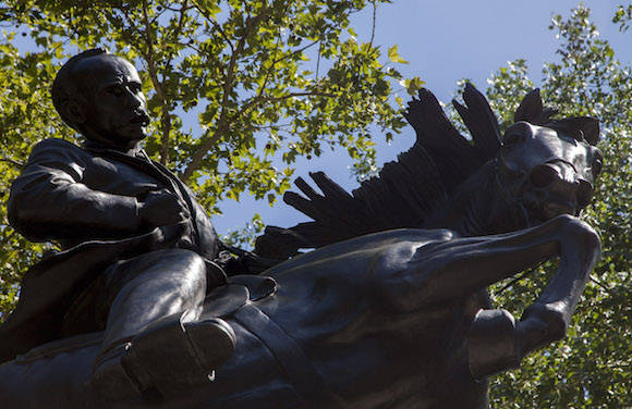 La estatua de José Martí en el Parque Central, de Nueva York. Foto: Ismael Francisco/ Cubadebate
