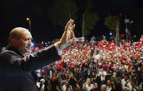 El presidente de Turquía, Tayyip Erdogan, en un acto celebrado anoche en Estambul. Foto: Oficina de Prensa del presidente.