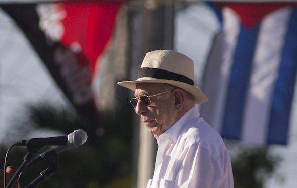 José Ramón Machado Ventura a cargo de las palabras centrales. Foto: Ismael Francisco/ Cubadebate