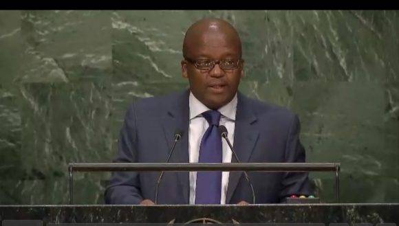 El representante de Sudáfrica en ONU.