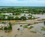 En el municipio de Cacocum, desbordamiento del río Holguín, tras las intensas lluvias asociadas al paso del Huracán Irma. Foto: Juan Pablo Carreras/ ACN.
